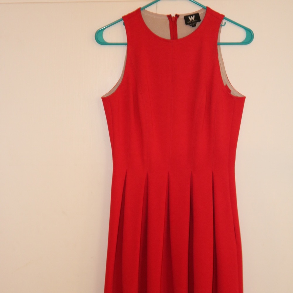 Red Pleated W by Worth Dress - WORN ONCE